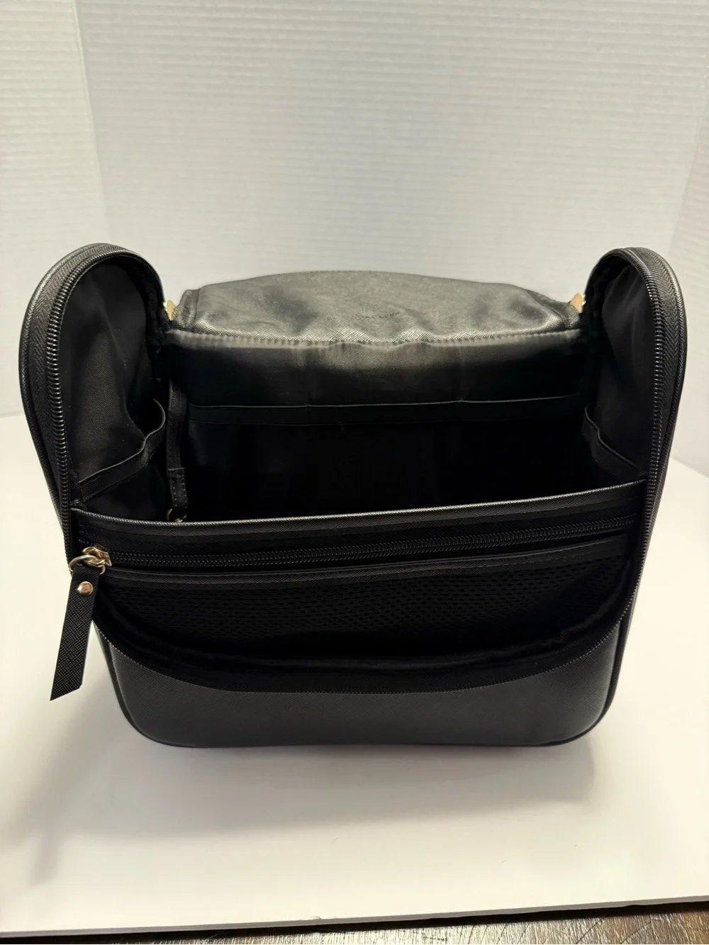 Stackers Black Hanging Washbag Travel Toiletry Bag Makeup Cosmetic Organizer